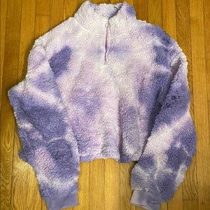 Tie-Dye quarter-zip Teddy Jacket